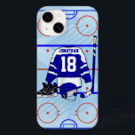 Personalisiertes Eishockey-Design Case-Mate iPhone 14 Hülle<br><div class="desc">Wir können dieses Design in jedem Farbschema erstellen, kontaktieren Sie uns PRIOR, um über den frag der Designer-Link zu kaufen, um die Änderungen zu besprechen, die Sie benötigen. Das Jersey ist für jeden Hockeyspieler oder -Fans geeignet, mit einem Eishockey-Trikot, Hockeyschläger, Helm und Skaten. Das Jersey ist mit dem Namen einer...</div>