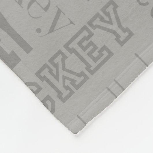 Personalisiertes Eishockey Fleecedecke (Ecke)