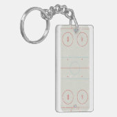 Personalisiertes Eishockeyrosa Schlüsselanhänger (Vorderseite links)