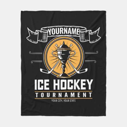 Personalisiertes Eishockeyspiel Fleecedecke (Vorderseite)