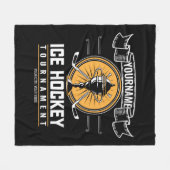 Personalisiertes Eishockeyspiel Fleecedecke (Vorderseite (Horizontal))