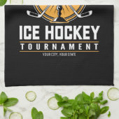 Personalisiertes Eishockeyspiel Geschirrtuch (Gefaltet)