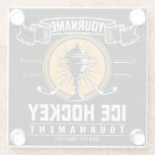 Personalisiertes Eishockeyspiel Glasuntersetzer (Rückseite)