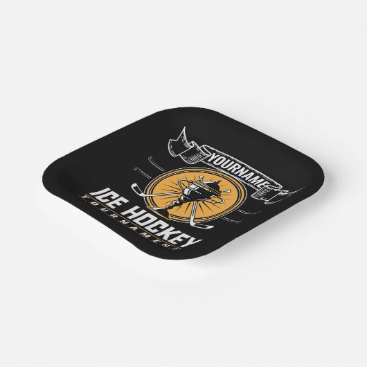 Personalisiertes Eishockeyspiel Pappteller (Gewinkelt)