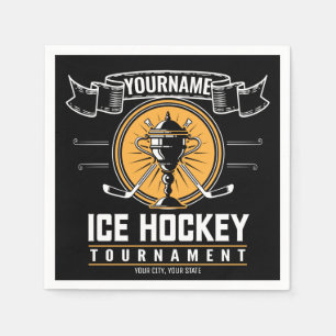 Personalisiertes Eishockeyspiel Serviette