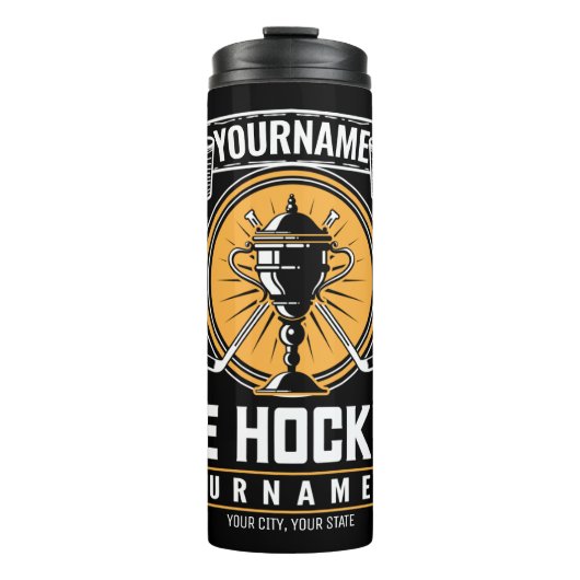 Personalisiertes Eishockeyspiel Thermosbecher (Vorderseite)
