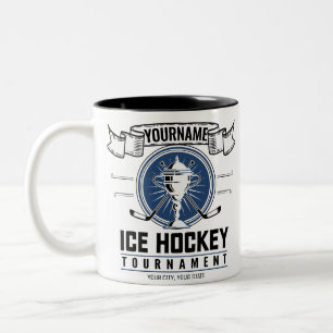 Personalisiertes Eishockeyspiel Zweifarbige Tasse
