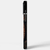 Personalisiertes Elch-Holzzeichen Case-Mate iPhone Hülle (Rückseite / Links)