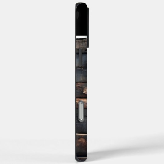 Personalisiertes Elch-Holzzeichen Case-Mate iPhone Hülle (Rückseite / Rechts)