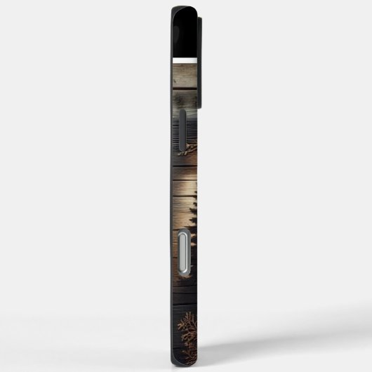 Personalisiertes Elch-Holzzeichen Case-Mate iPhone Hülle (Rückseite / Rechts)