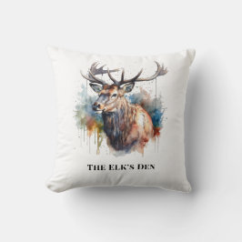 Personalisiertes Elchkabinen-Lodge-Accessoire-Gesc Kissen