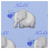 Personalisiertes Elefant-Baby-Jungen-Kinderzimmer Stoff (Nahaufnahme)