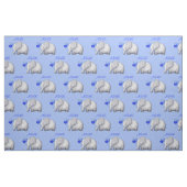 Personalisiertes Elefant-Baby-Jungen-Kinderzimmer Stoff (Fat Quarter (45,7 x 55,9 cm))