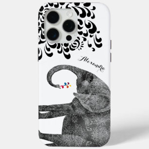 Personalisiertes Elefanten-Damaskus-iPhone 6-Case iPhone 15 Pro Max Hülle