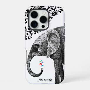 Personalisiertes Elefanten-Damaskus-iPhone 7-Case iPhone 16 Pro Hülle
