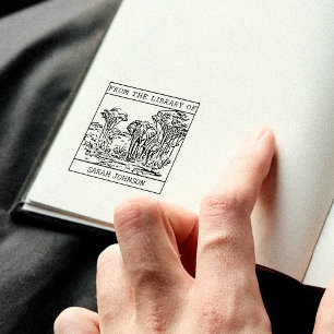 Personalisiertes Elefanten-Exlibris Gummistempel