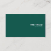 Personalisiertes Elegance-Foto | Elegant Green Visitenkarte (Vorderseite)