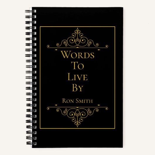 Personalisiertes EleganJournal für Quotes Notizblock (Vorderseite)