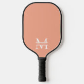 Personalisiertes Eleganpeach Monogram und Name Pickleball Schläger (Vorderseite)