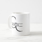 Personalisiertes Elegant, Anfangsbuchstaben G Kaffeetasse (Vorderseite Links)