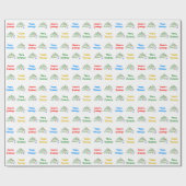 Personalisiertes Elegant "Frohe Weihnachten" & Wei Geschenkpapier (Flach)