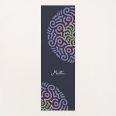 Personalisiertes Elegant Gradient Mandala Navy Bla Yogamatte (Vorderseite)