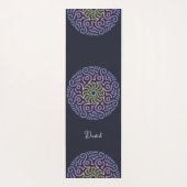 Personalisiertes Elegant Gradient Mandala Navy Bla Yogamatte (Rückseite)