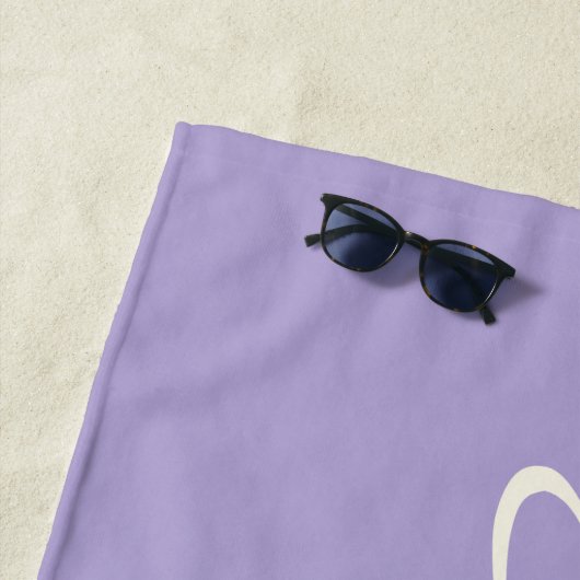 Personalisiertes Elegant-Lavender-Handgeschriebene Strandtuch (Beispiel)