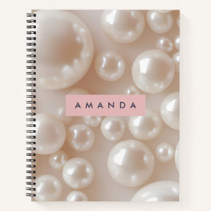 Personalisiertes Elegant Pearl Soft White Luxe Notizblock