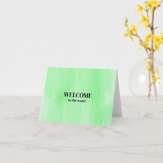 Personalisiertes Elegant Willkommen im Team Karte (Gelbe Blume)