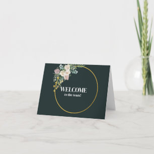 Personalisiertes Elegant Willkommen im Team Karte