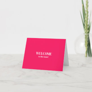 Personalisiertes Elegant Willkommen im Team Karte
