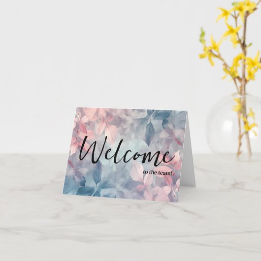 Personalisiertes Elegant Willkommen im Team Karte (Gelbe Blume)