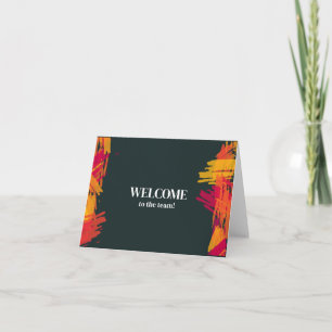 Personalisiertes Elegant Willkommen im Team Karte