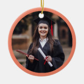 Personalisiertes Elegante Keepake Abschluss Foto Keramik Ornament (Vorne)