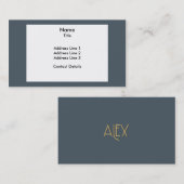 Personalisiertes elegante Kunst-Deko-Gold Alex Visitenkarte (Vorne/Hinten)