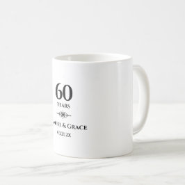 Personalisiertes elegantes 60. Diamant-Jubiläums-G Kaffeetasse