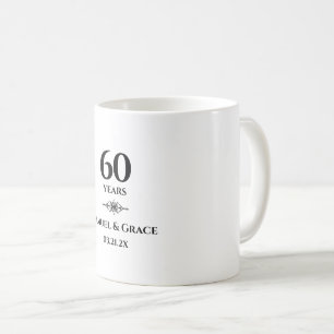 Personalisiertes elegantes 60. Diamant-Jubiläums-G Kaffeetasse