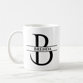 Personalisiertes Elegantes Anfangsschreiben B Kaffeetasse