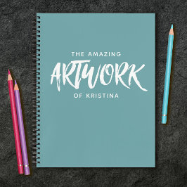 Personalisiertes elegantes Aquamarines Sketchbook- Notizblock