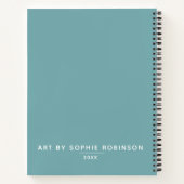 Personalisiertes elegantes Aquamarines Sketchbook Notizblock (Rückseite)
