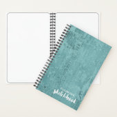 Personalisiertes elegantes Aquamarines Sketchbook  Notizblock (Innen)