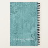 Personalisiertes elegantes Aquamarines Sketchbook  Notizblock (Rückseite)