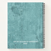 Personalisiertes elegantes Aquamarines Sketchbook  Notizblock (Rückseite)