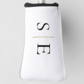 Personalisiertes elegantes Black-Gold-Monogramm Golf Headcover (Rotieren 90)