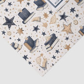 Personalisiertes elegantes Blue & Gold Stars Muste Seidenpapier (Ausschnitt)