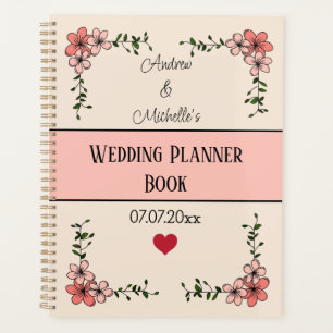Personalisiertes elegantes Blumenplanerbuch Planer