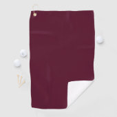 Personalisiertes elegantes Burgundy Monogramm und Golfhandtuch (Insitu)