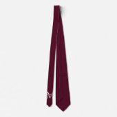 Personalisiertes elegantes Burgundy Monogramm und Krawatte (Rückseite)