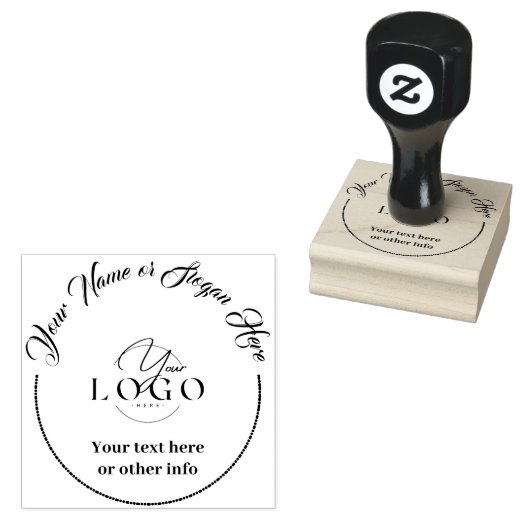 Personalisiertes elegantes Business-Logo | Name de Gummistempel (Stempel)